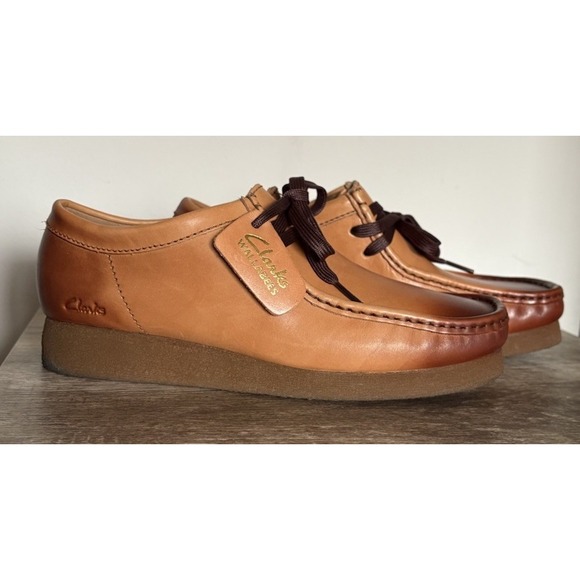 Clarks Other - Clarks Wallabee 2 26158274 Mens Brown Leather Lace‎ Up Chukkas Boots Size 8